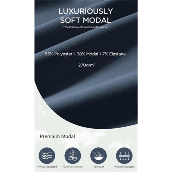 Soft Maxi Skirt, Casual Long Pencil Skirts Dark Blue - Picture 5 of 5